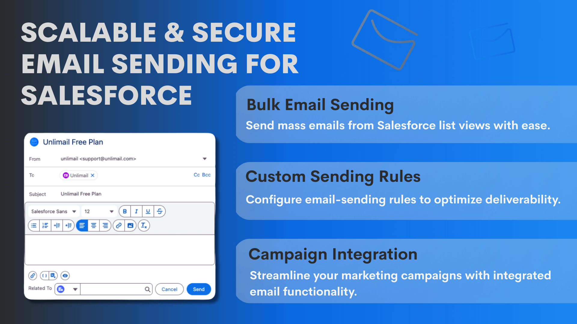 Unlimail Free plan — essential email features